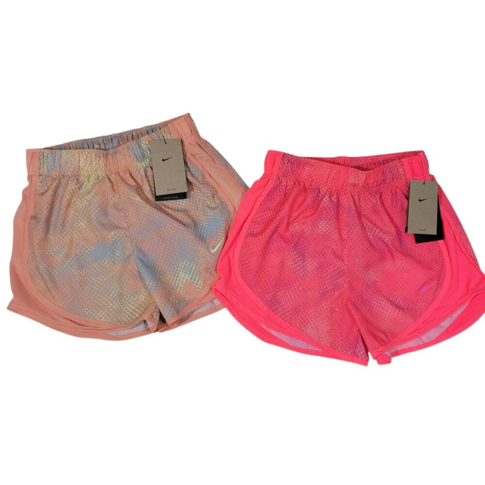 Nike Running Shorts Womens XS Brief Lined Tempo Spot Dri-Fit Mid Rise - LOT of 2